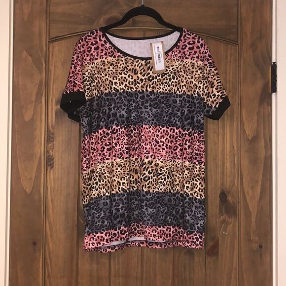 NWT leopard multicolor top boutique buy - Picture 1 of 1